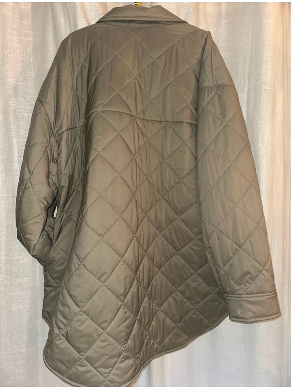 Wilfred Quilted Oversized Puffer Coat in green